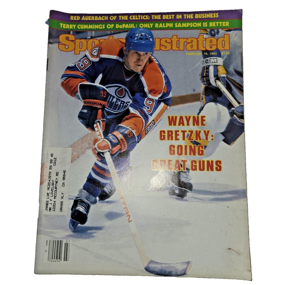 Wayne Gretzky Sports Illustrated Going Great Guns Oilers Vintage February 1982